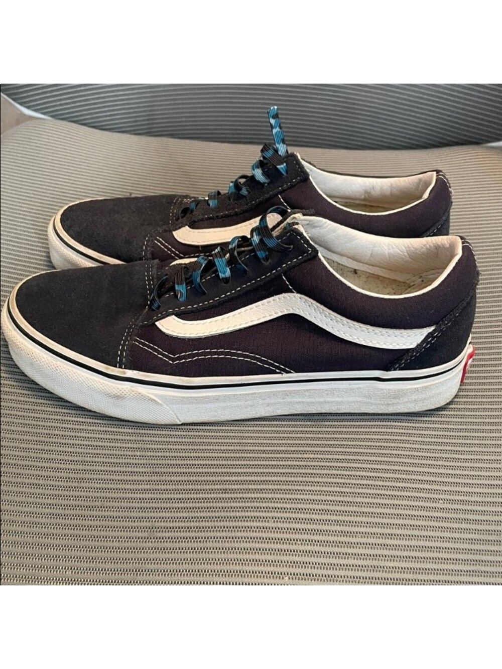 VGC Vans Old Skool Navy Suede Vans - Size 4.5/6.0